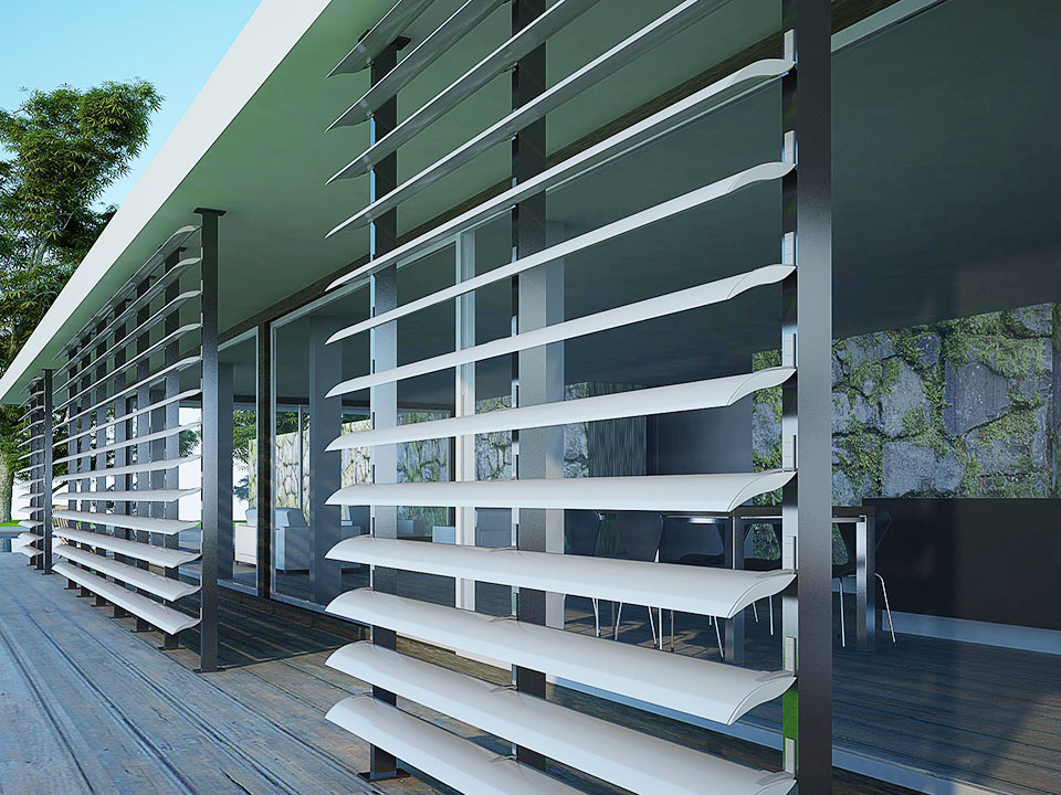 Thi công hoàn thiện các sản phẩm trần nhôm, lam chắn nắng...